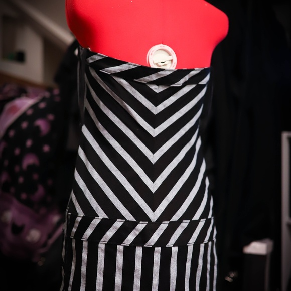 Lip Service Denim Stripe Zipper Dress - Picture 2 of 4